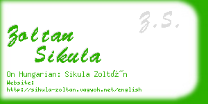 zoltan sikula business card